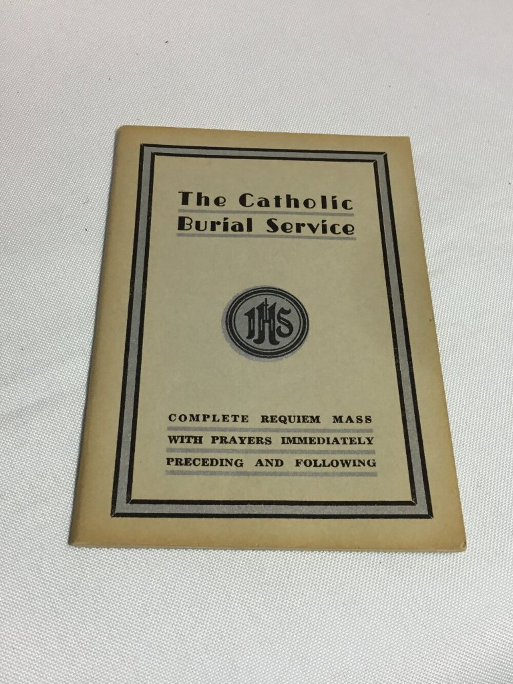 The Catholic Burial Service, Vintage Holy Devotional Funeral Booklet.
